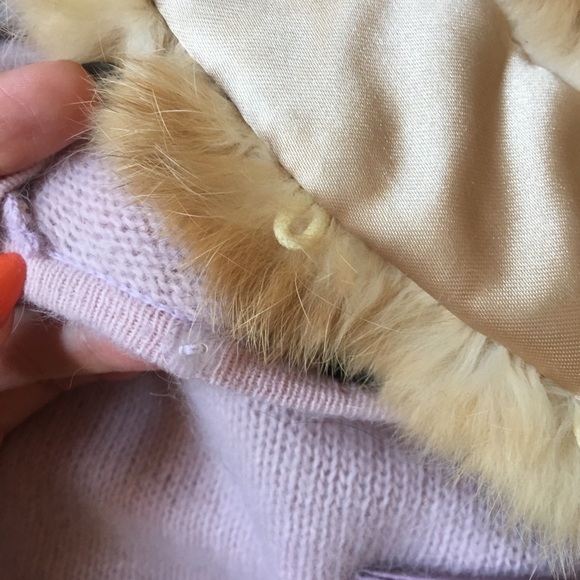 Lilac angora fur cardigan pink purple feminine - Picture 6 of 6